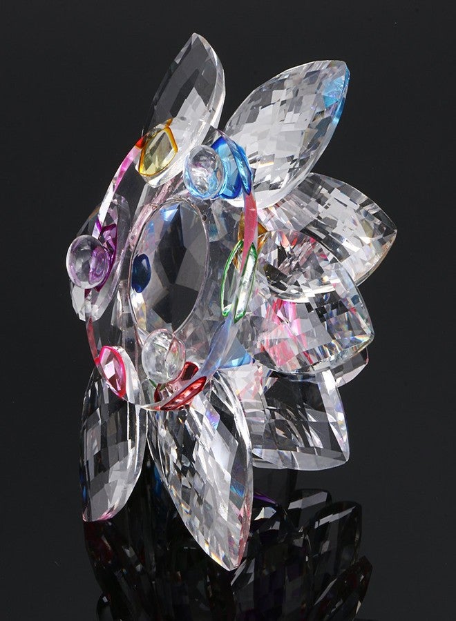 OwnMy Sparkle Crystal Lotus Flower Hue Reflection Feng Shui Home Decor with Gift Box (5 Inch/ 130MM) - Image 5