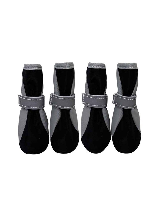 BECHANMIG Waterproof Dog Shoes for Winter Rainy Snowy Day,Outdoor Pet Booties & Paw Protectors with Reflective Strip Anti-Slip Sole for Small Medium Dogs_#3(Black) - Image 1