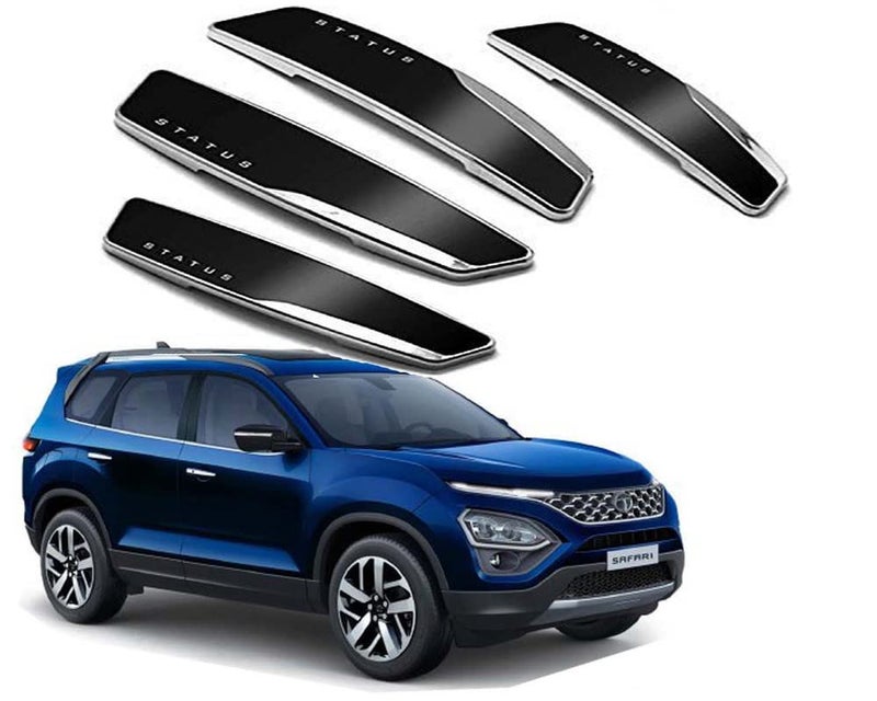 Auto E-Shopping Status Car Door Guard Edge Protector Black Color for Tata Safari Set of 4 Pieces - Image 1