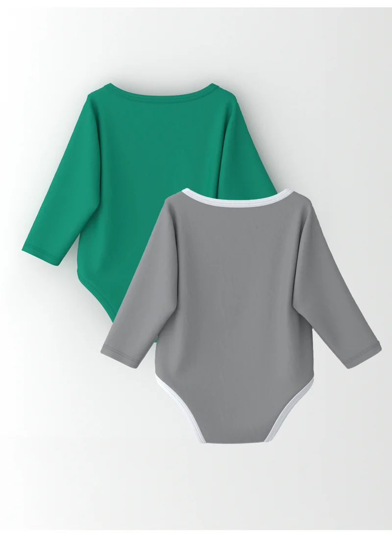 Nautinati Nautinati Girls' Cotton Printed Pack of 2 Bodysuit