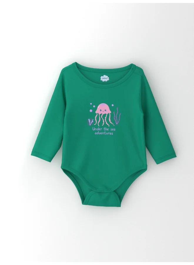 Nautinati Nautinati Girls' Cotton Printed Pack of 2 Bodysuit