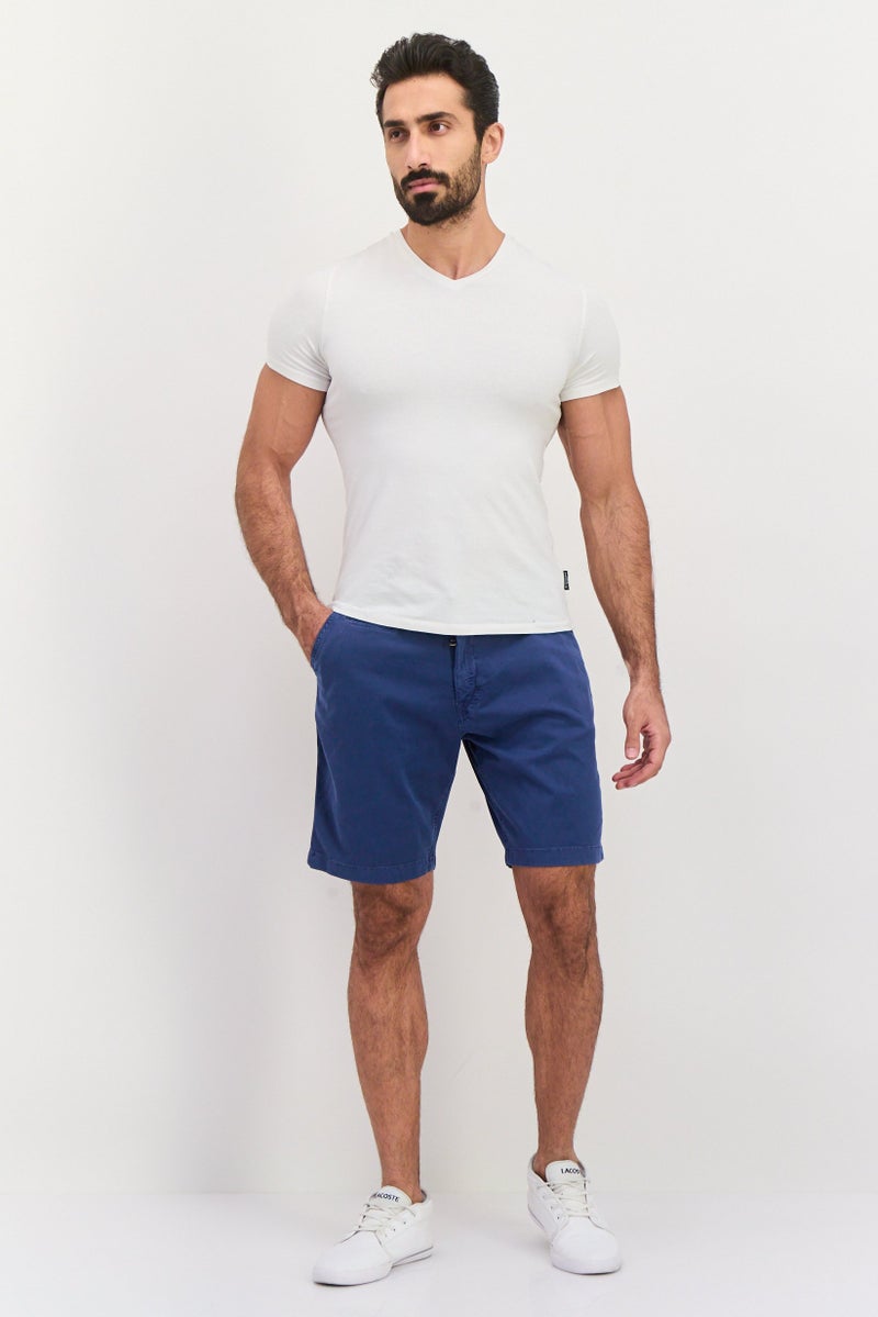 Paperbacks Men 9 Inseam Solid Chino Shorts, Navy - Image 4