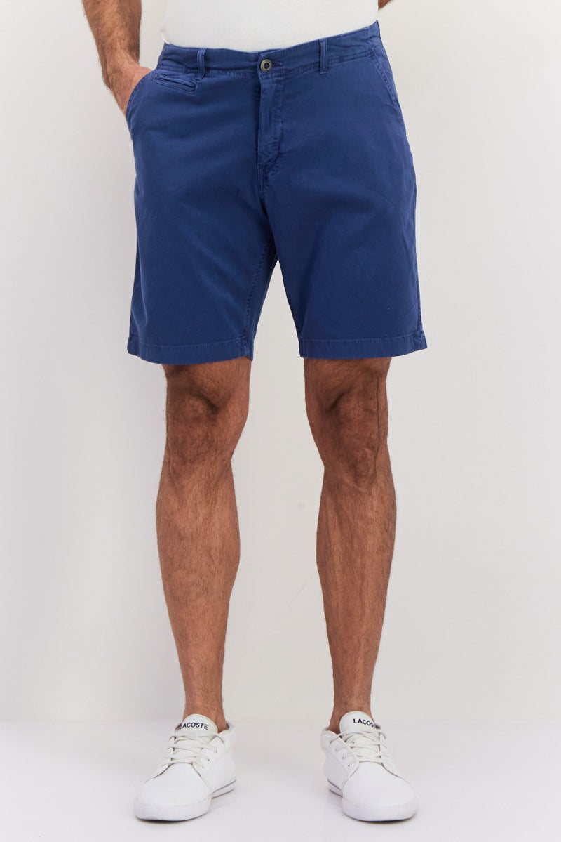 Paperbacks Men 9 Inseam Solid Chino Shorts, Navy - Image 1