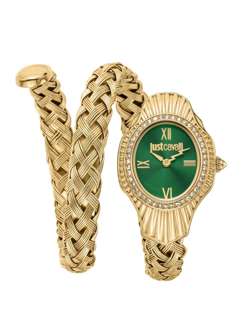 Just Cavalli Women Twined Embellished Bracelet Style Straps Analogue Quartz Watch JC1L305M0035  - Image 1