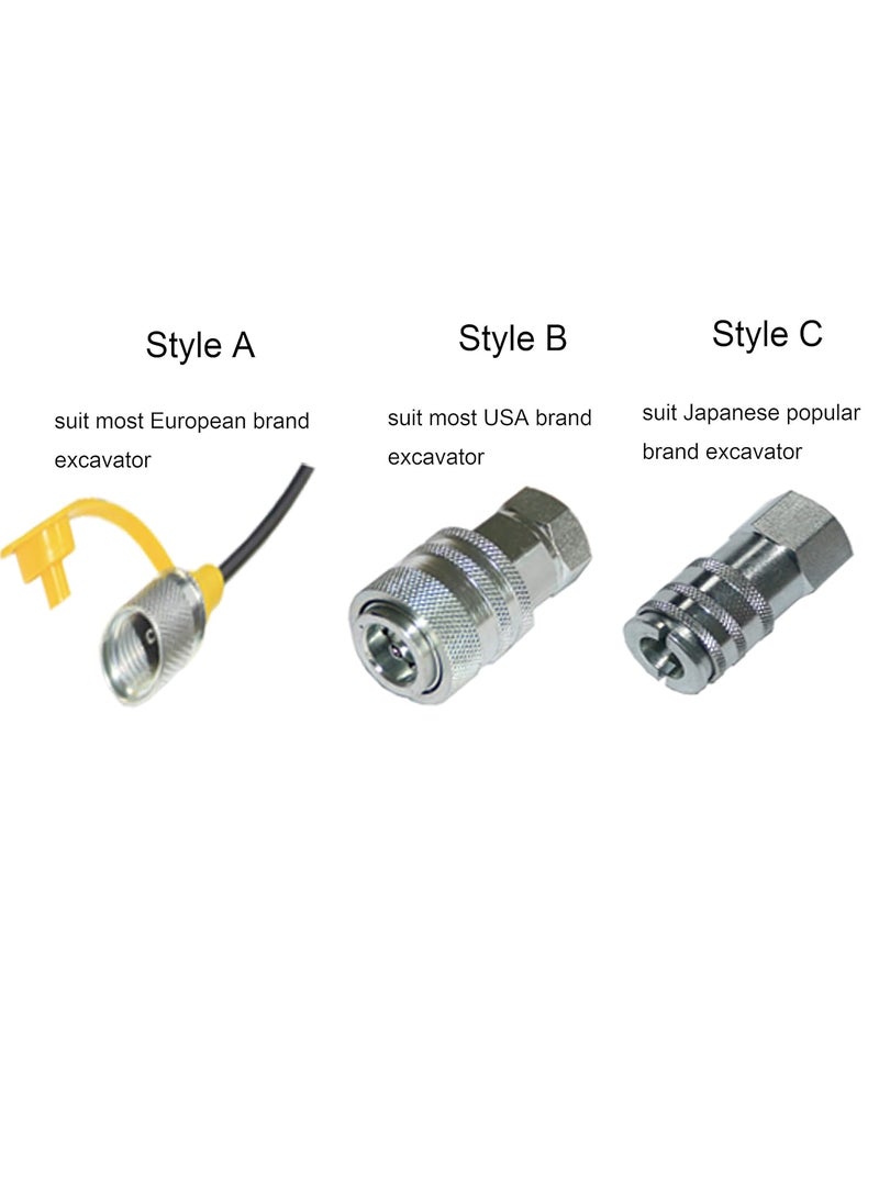 XZT XZT 60U Hydraulic Pressure Test Coupling KitPressure gauges SetTest HoseBSPP ORFS JIC Hydraulic Swivel Run tees Hydraulic Test Tools for Excavator Construction Machinery  - Image 2