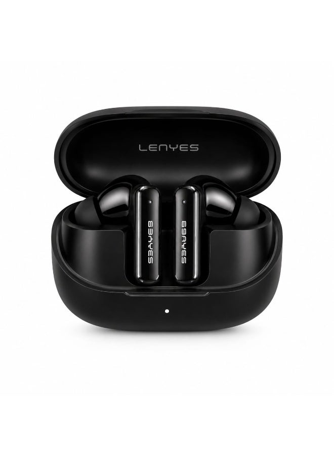 LENYES AIR 101 True Wireless Earbuds Bluetooth 5.4 ANC ENC Noise Cancelling Earphones HiFi Stereo Sound Touch Control USB-C Black - Image 1