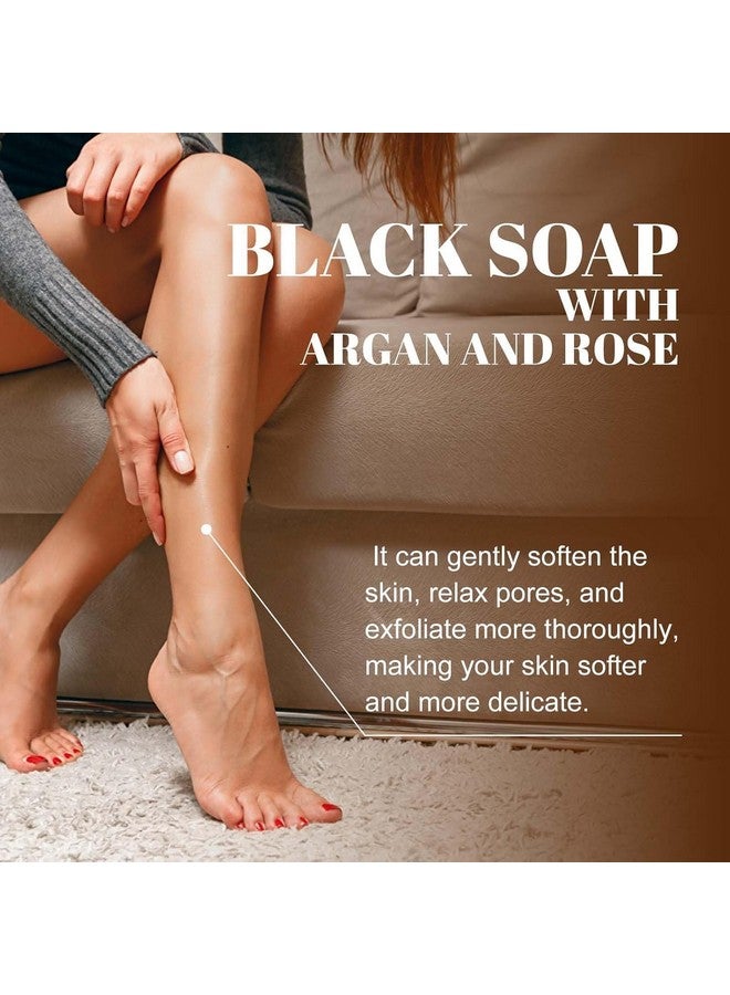 Dragon Honor Morocco Black Soap With Argan And Rose, Zawina Morocco Black Beldi Soap, Zawina Moroccan Black Soap(200g/PCS, 2PCS) - Image 5