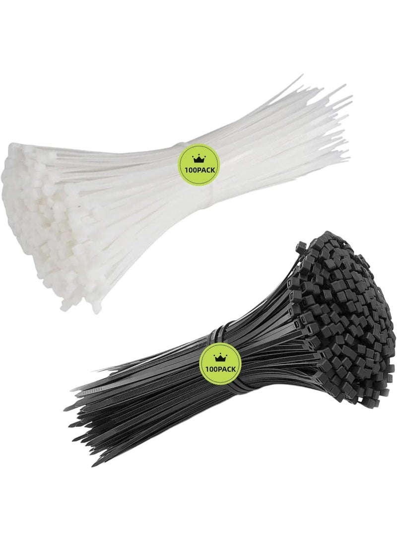 Fixer 4.8 × 250 mm Black Nylon Cable Ties – Heavy-Duty UV-Resistant Self-Locking Zip Ties (100 pcs) - Image 2