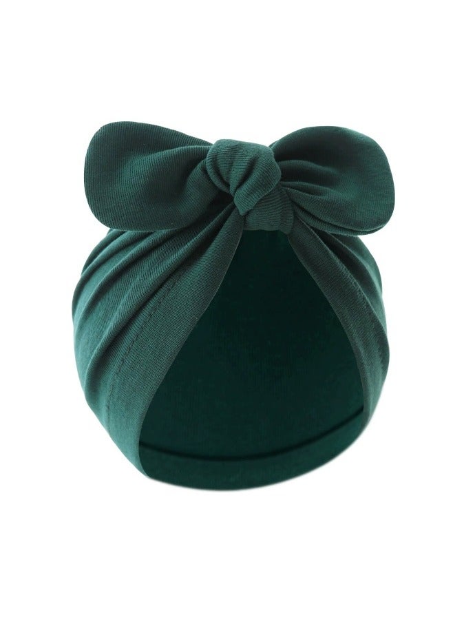 Cute Baby Bowknot Cap  Beanie Green For 6 Month to 24 Month Baby