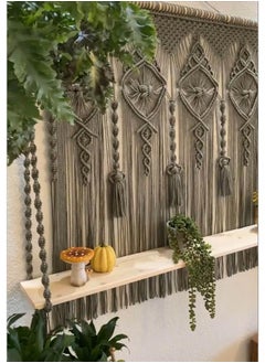 Antikiano Wooden Wall Shelf, Macrame Shelf, Living Room Decor, Stand Bookshelf.  - Image 4