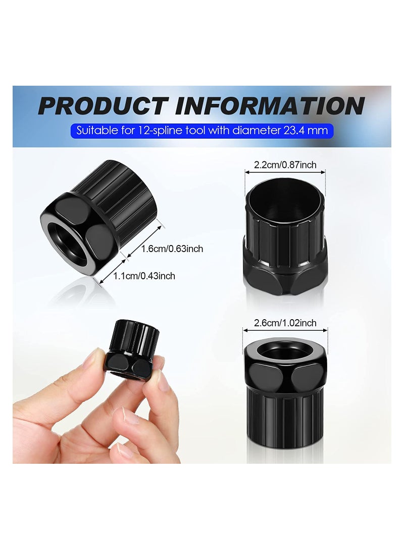 SYOSI 6 Pieces Bike Freewheel Remover Bicycle Freewheel Removal Tool Mountain Bike Cassette Removal Tool Black Bike Cassette Lockring Tool Bike Shop Tools for Repairing Bikes - Image 2