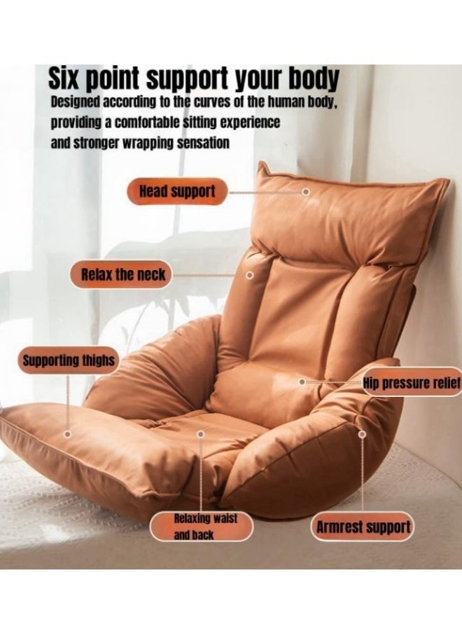 Generic - Folding Lazy Sofa, Floor Chair Adjustable Lounge Chair, Tatami Bed Armchair, With Adjustable Back Support, Gaming Floor Chair,Floor Balcony Bay Window Leisure Legless Sofa Bed Back Chair - Image 1