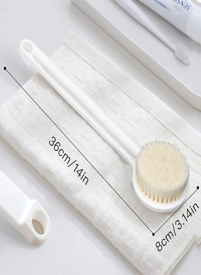 DORLANK Bath Body Brush Back Scrubber with Soft Bristles Long Handle Bathing, Spa Body Massage, Exfoliation Improve Skin's Health and Beauty, For Dirt_Removal, White (pack of 1) - Image 2