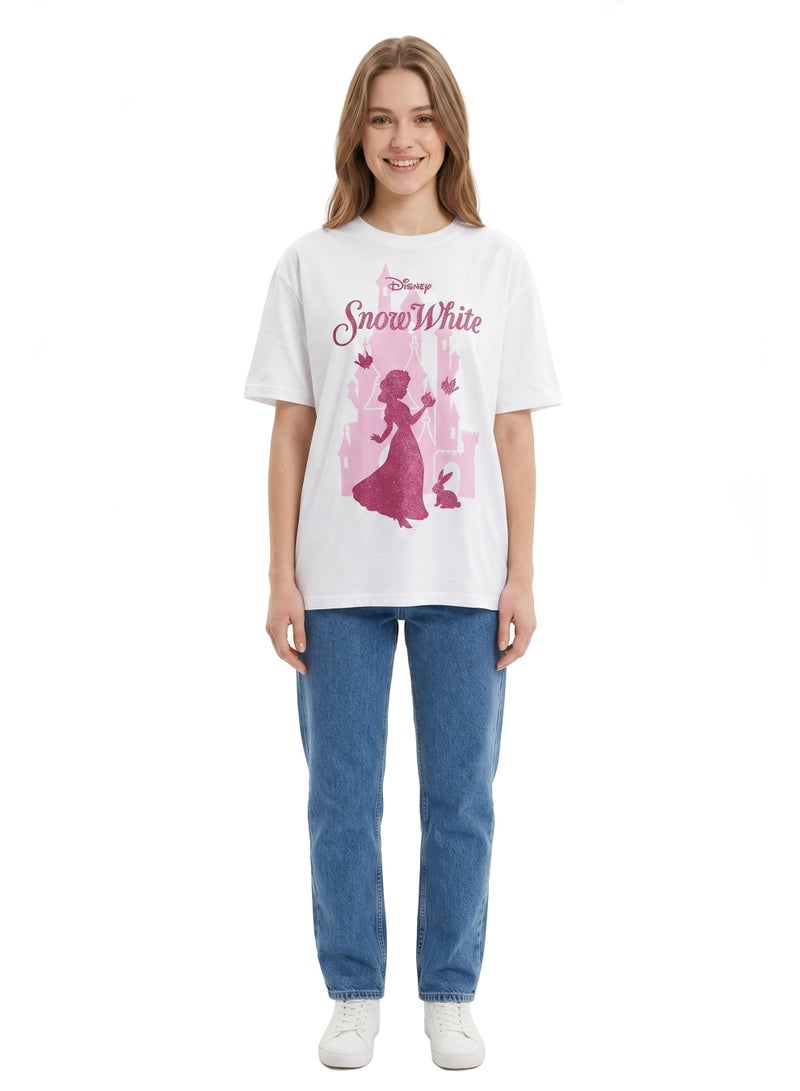 Disney Snow White Women’s Oversized Drop Shoulder T-Shirt - Image 3