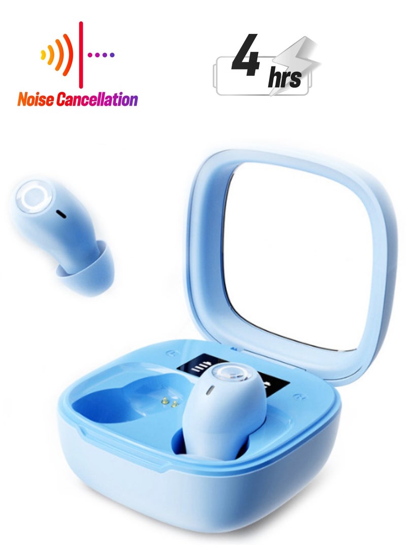 Generic X5 Bean Style Wireless Sports In-Ear Bluetooth Earbuds Mini Transparent For Games Noise Reduction Blue 