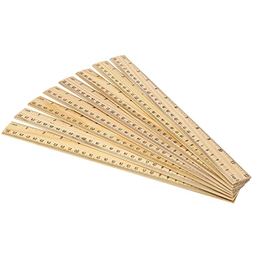 MANCHAP 144 PCS 12 Inch Wooden Rulers, Double Sided Pine Wood School Ruler, Wood Measuring Ruler for Home, and Office, 2 Scales (12 Inch and 30 CM) - Image 5