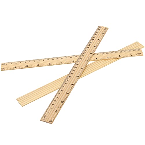 MANCHAP 144 PCS 12 Inch Wooden Rulers, Double Sided Pine Wood School Ruler, Wood Measuring Ruler for Home, and Office, 2 Scales (12 Inch and 30 CM) - Image 4