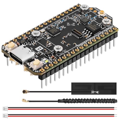 Meshnology ESP32 LoRa V4 Development Board Upgraded ESP32-S3 SX1262 LoRa Module WiFi Bluetooth 2MB PSRAM 16MB Flash Support GPS Solar with Antenna for Arduino Meshtastic LoRaWAN IOT - Image 1
