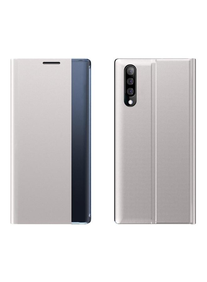 S-TOP Case For Galaxy A50 / A30S / A50S Plain Texture Cloth Attraction Flip Holder Leather Phone Case - Image 1