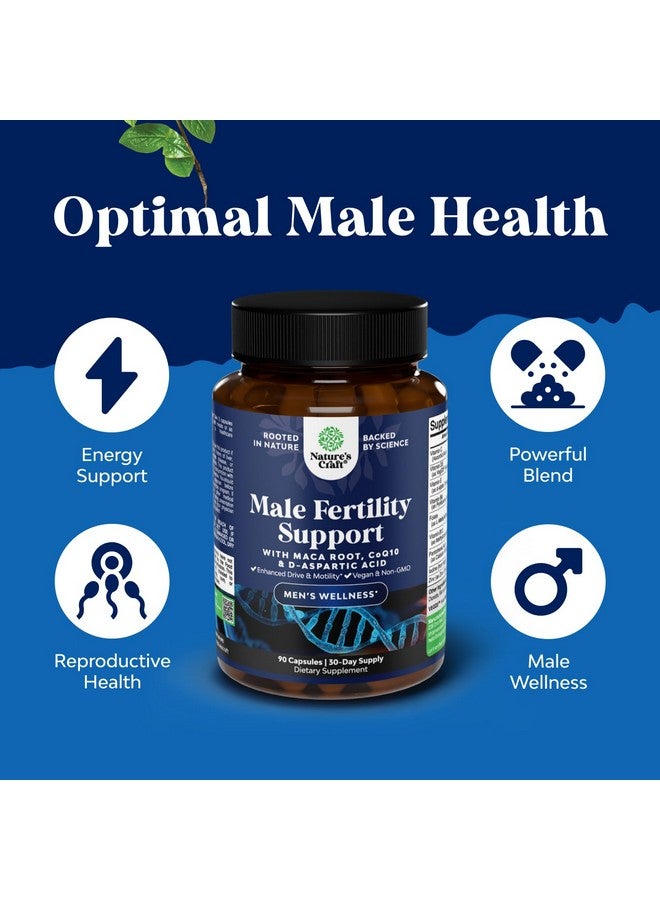 نايتشرز كرافت مكمل غذائي لزيادة الخصوبة لدى الرجال قبل الحمل - معزز لحجم السائل المنوي مع إنزيم كيو 10، وجذر الماكا، وميثيل فولات، وحمض د-أسبارتيك - مكمل غذائي لزيادة الخصوبة لدى الرجال لتحسين حركة الحيوانات المنوية - كونسيبشن للرجال، 90 قرصًا - Image 5