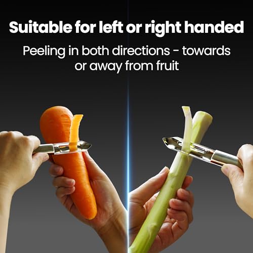 Gourmet Easy Vegetable Peeler, Ultra Sharp Potato Peeler, Best for Veggie & Fruit, Seamless One-Piece Design, Peel Both Ways - Left & Right-Hand Friendly, Dishwasher Safe, 5-Year Warranty - Image 2