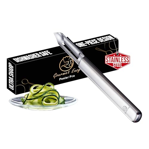 Gourmet Easy Vegetable Peeler, Ultra Sharp Potato Peeler, Best for Veggie & Fruit, Seamless One-Piece Design, Peel Both Ways - Left & Right-Hand Friendly, Dishwasher Safe, 5-Year Warranty - Image 1