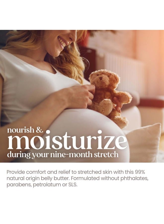 Burt's Bees Mama Belly Butter, Stretch Mark Cream for Pregnancy Massages Body & Reduces Scar Appearance, Prenatal & Postnatal Tummy Skin Care, Shea Butter & Vitamin E Rich Formula, 6.5 Oz Tub  - Image 4