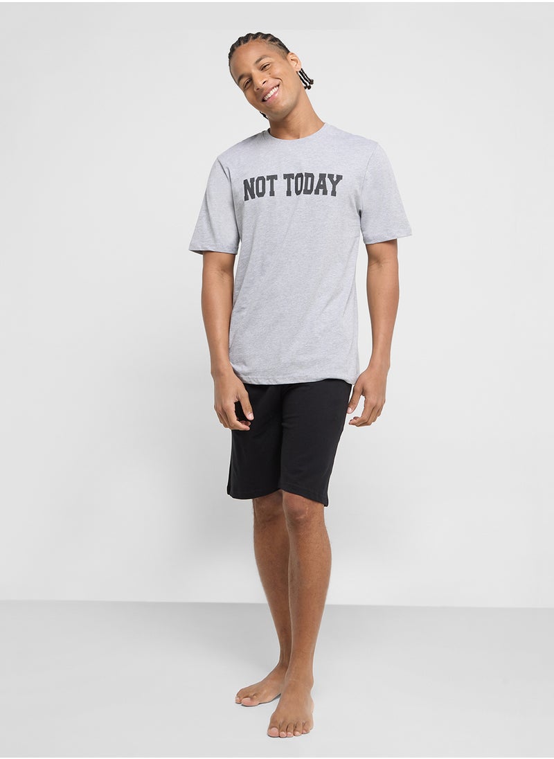 Seventy Five - Not Today Pyjama Shorts Set - Image 1