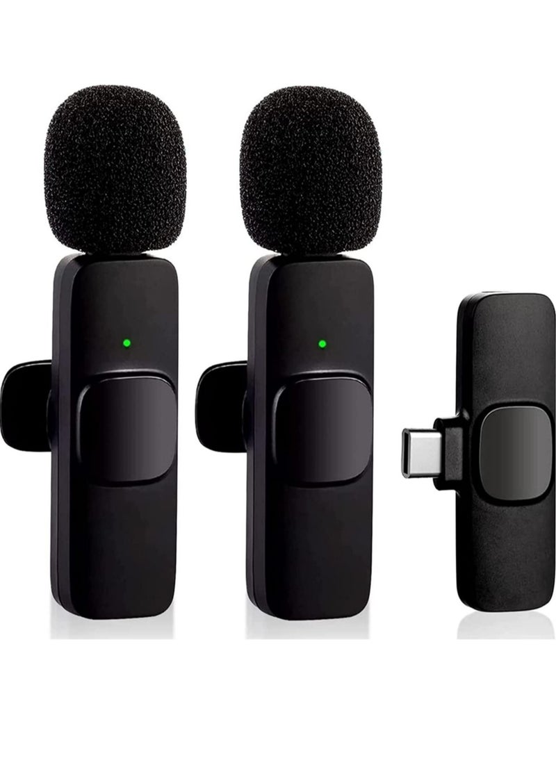 ELTRAZONE Wireless Lavalier Microphone for Type-C Phone, Plug-Play Wireless Mic with 2 Microphone for USB-C Android Phone Video Recording, Interview, Vlog, Auto Sync and Noise Reduction - Image 1