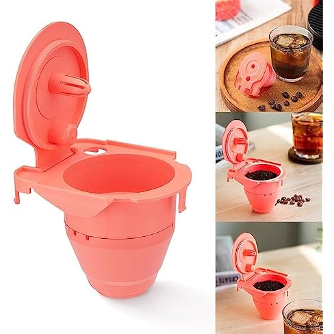 كاست ويف أكواب قهوة قابلة لإعادة الاستخدام مع فلاتر قهوة قابلة لإعادة التعبئة متوافقة مع آلات K 20 Dual Brewpro K500 K450 K460 K550 K560 K600 K650 K400 K350 K360 K300 K200 سعة كبيرة 40 جرام - Image 3