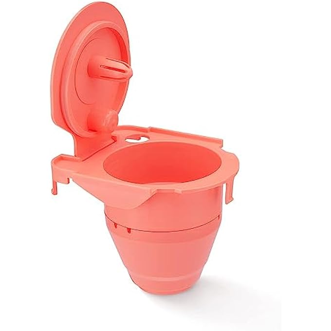 كاست ويف أكواب قهوة قابلة لإعادة الاستخدام مع فلاتر قهوة قابلة لإعادة التعبئة متوافقة مع آلات K 20 Dual Brewpro K500 K450 K460 K550 K560 K600 K650 K400 K350 K360 K300 K200 سعة كبيرة 40 جرام - Image 1