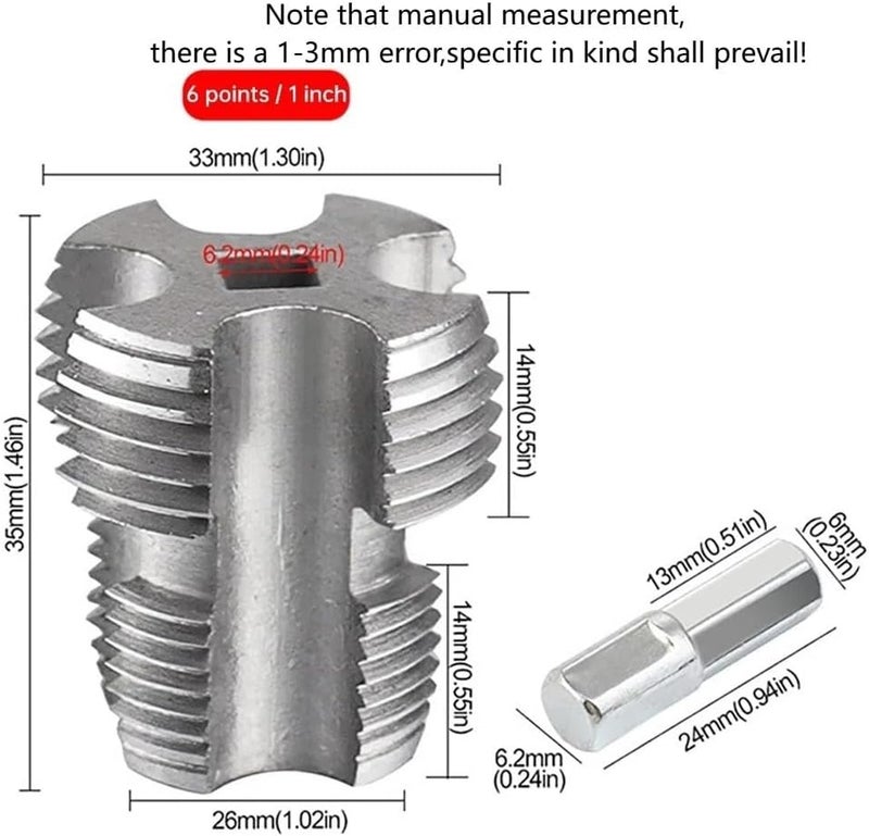 PVC Plastic Pipe Internal Thread Opener, PPR Water Pipe Internal Thread Opener for Hand Electric Drills(3-4 1inch) - Image 2