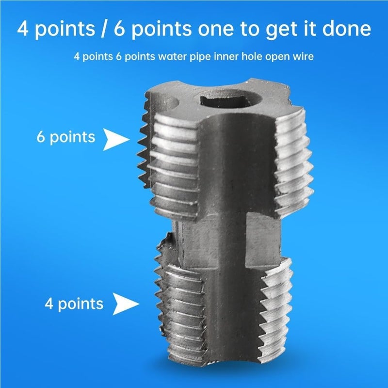 PVC Plastic Pipe Internal Thread Opener, PPR Water Pipe Internal Thread Opener for Hand Electric Drills(3-4 1inch) - Image 3