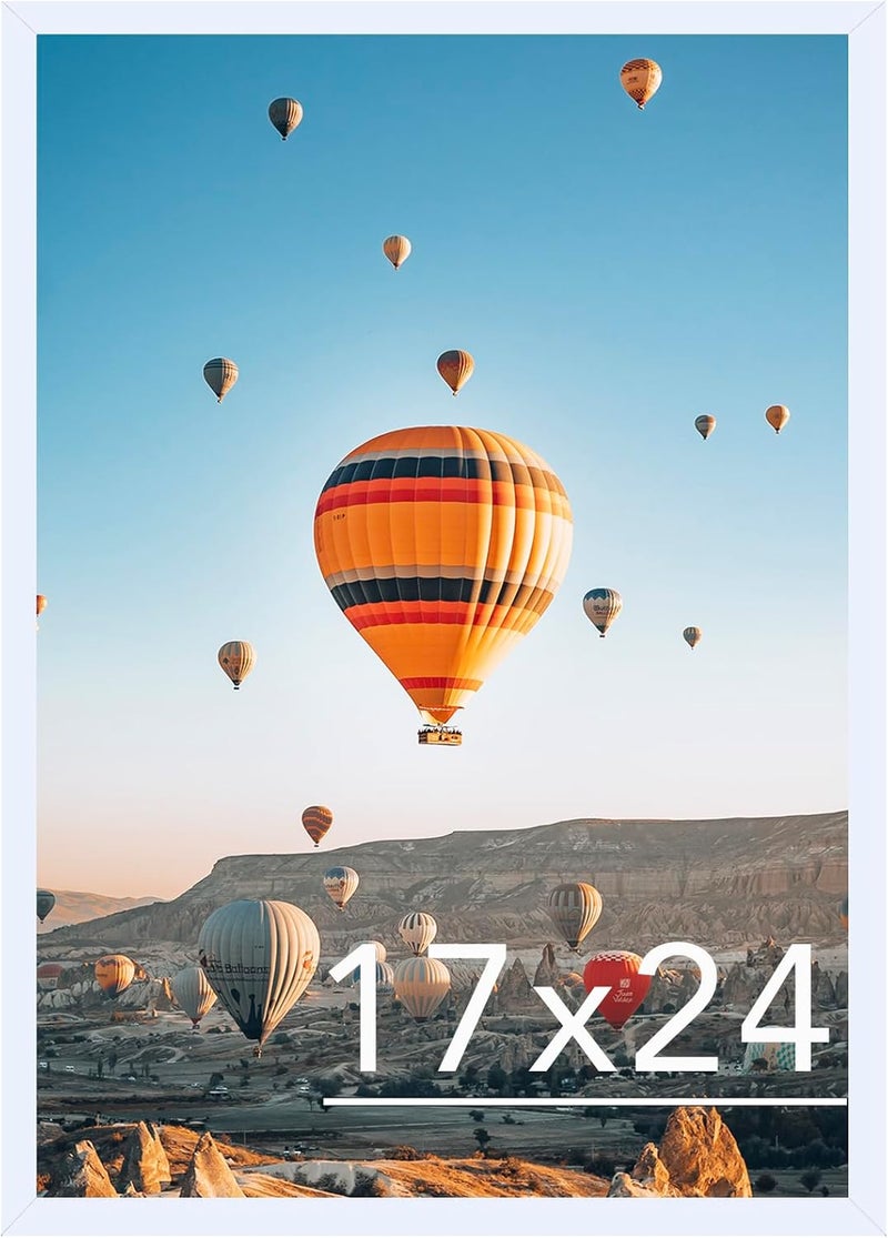 JCJMY 22x30 إطار صور بمقاس 22x24 مع ورقة زخرفية، لعرض الصور بمقاس 18x24 مع أو بدون ورقة زخرفية، إطار كبير للتعليق على الحائط بمقاس 22x24. - Image 1