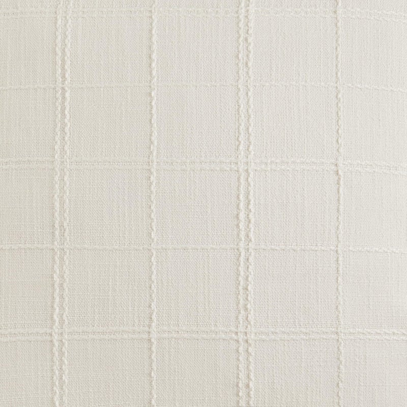 ZeeMart Linen Checked Throw Pillow Covers Set of 2, 18x18 Inch Ivory/Cream, Farmhouse Decorative Single Sided Grid Embroidered Couch Pillow Cases Off White Cotton Linen Cushion Covers - Image 5