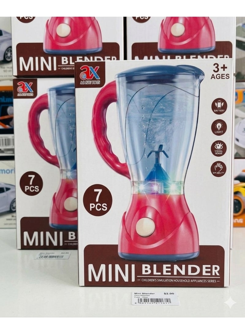 2X Toys Mini Blender Toy Set for Kids, 7 Pcs, Battery Operated Pretend Play Kitchen Appliance with Lights & Sound - Image 2