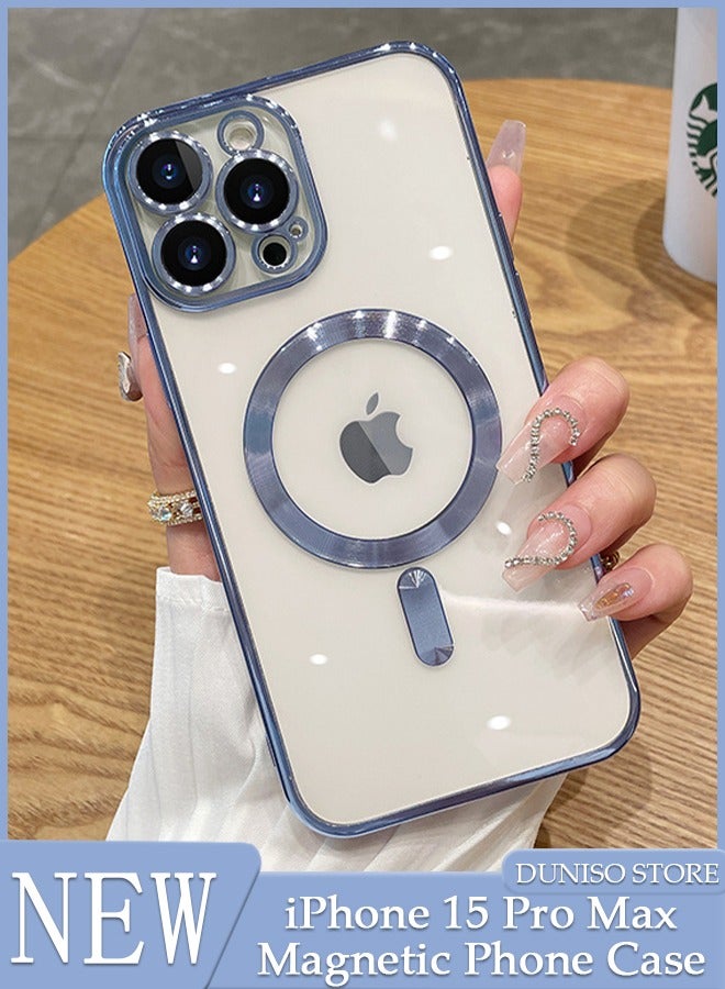 DUNISO iPhone 15 Pro MAX Phone Case 6.7" Full Body Protective Phone Cover With Crossbody Strap Anti-fall Phone Case Built-in Screen and Camera Protector For Apple 15 Pro MAX Phone Case - Image 1