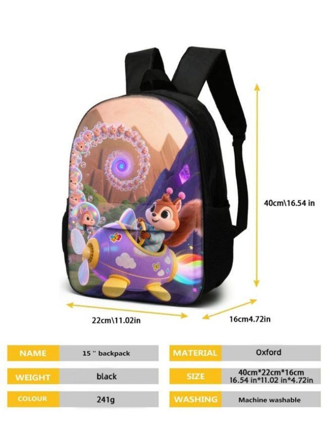 Bright Li Fire Backpacks + handbags + stationery bags | Back-to-school season/festival gifts | Cartoon bag three-piece set, easy to deal with various occasions (available for students, children, friends outings, mountain climbing, school, etc.) - 3 - Image 4