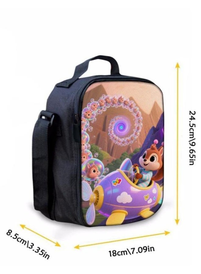 Bright Li Fire Backpacks + handbags + stationery bags | Back-to-school season/festival gifts | Cartoon bag three-piece set, easy to deal with various occasions (available for students, children, friends outings, mountain climbing, school, etc.) - 3 - Image 2