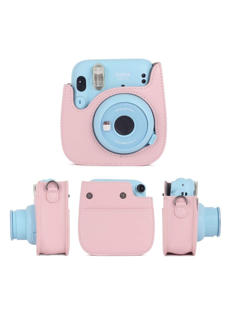 SYOSI Instant Camera Case Compatible with for Fujifilm Instax Mini 11 9 8 8+ PU Leather Bag with Pocket and Adjustable Shoulder Strap Photo Album  - Image 3