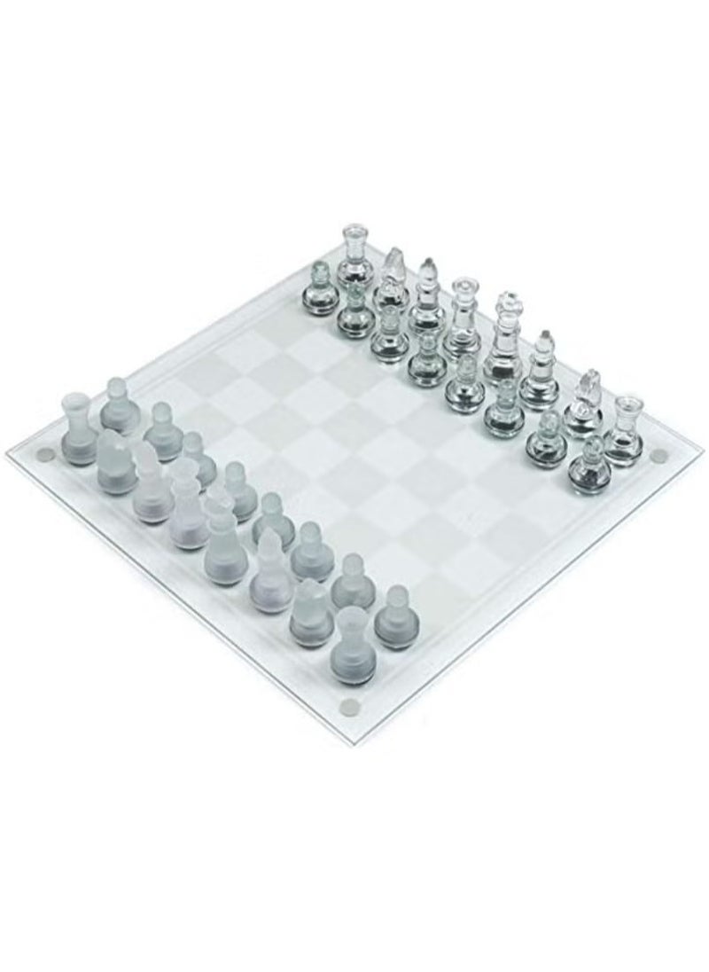 Glass Chess Set Frosted and Clear Pieces and Glass Resin Board Easy to Play Classic Strategy Game and Elegant Design - pzsku/ZB84059A76628F07F40F1Z/45/_/1729794582/15809ffa-e78e-4bac-8837-4218722b541d