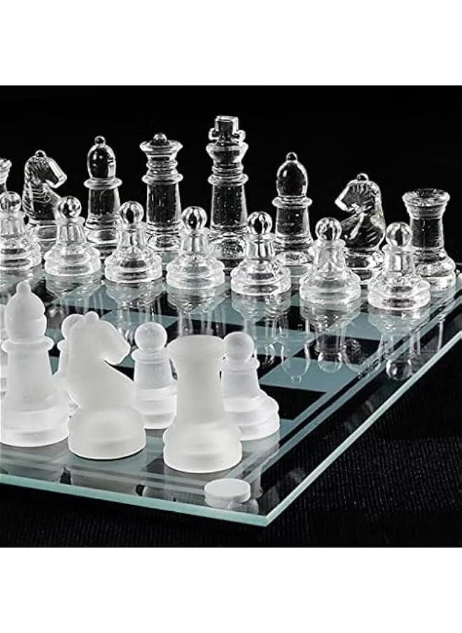 Glass Chess Set Frosted and Clear Pieces and Glass Resin Board Easy to Play Classic Strategy Game and Elegant Design - pzsku/ZB84059A76628F07F40F1Z/45/_/1729794682/2368afb9-fdab-4806-b73f-b75b9d81f3bd