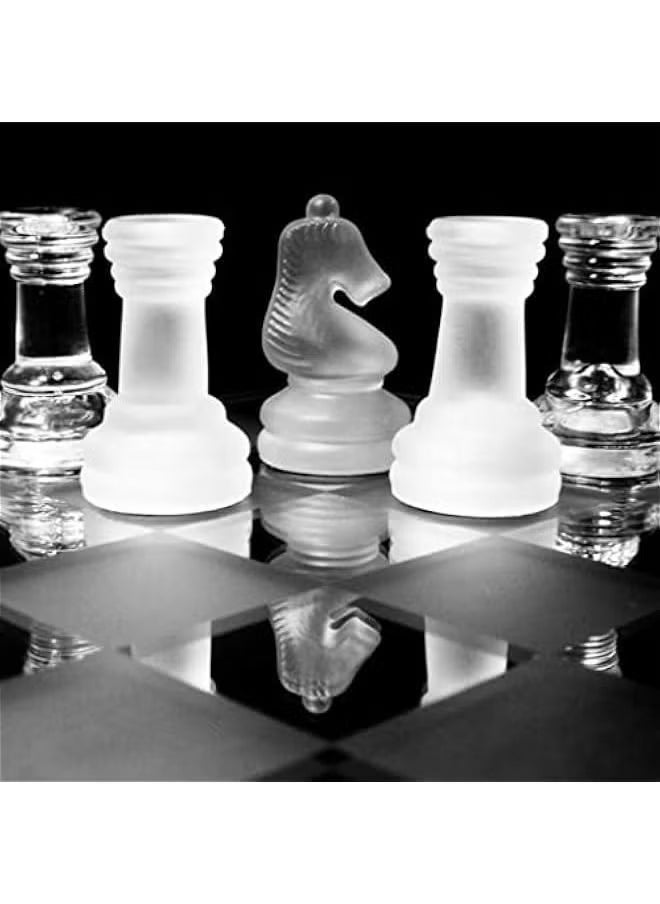 Glass Chess Set Frosted and Clear Pieces and Glass Resin Board Easy to Play Classic Strategy Game and Elegant Design - pzsku/ZB84059A76628F07F40F1Z/45/_/1729794703/1cb16312-019b-4796-8f11-0b4862b8e1b9