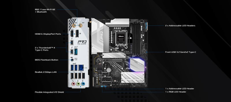ASRock Z890 Pro RS WiFi 6E Intel Core Ultra LGA1851 RL-ILM ATX Motherboard DDR5 8666 MHz 256 GB Thunderbolt M.2 - Image 5