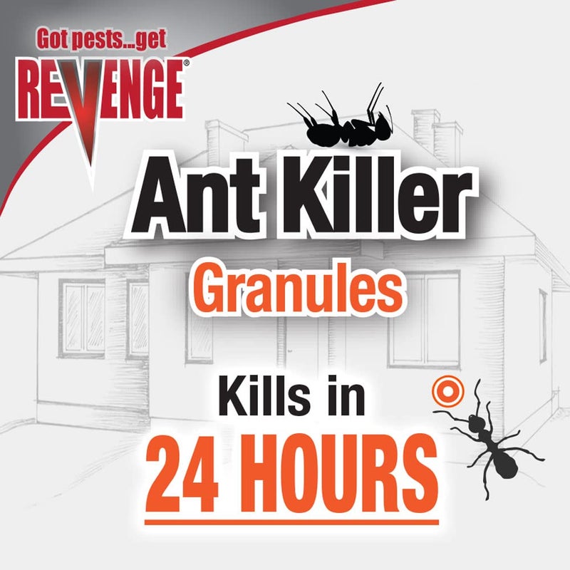 Bonide حبوب قاتل النمل REVENGE، 1.5 رطل. علاج سريع الاستخدام لحماية المحيط الخارجي للمنزل يقتل النمل والبراغيث والصراصير - Image 4