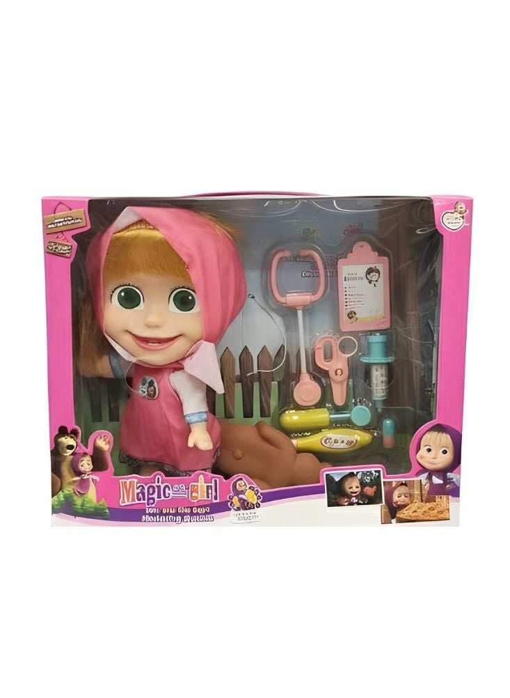 بريميم مجموعة ألعاب ماش آند بير مع حقيبة حمل – لعبة حيوان محشو تفاعلية مع ملحقات، بيت حيوانات أليفة للعب التخيلي للأطفال - Image 2