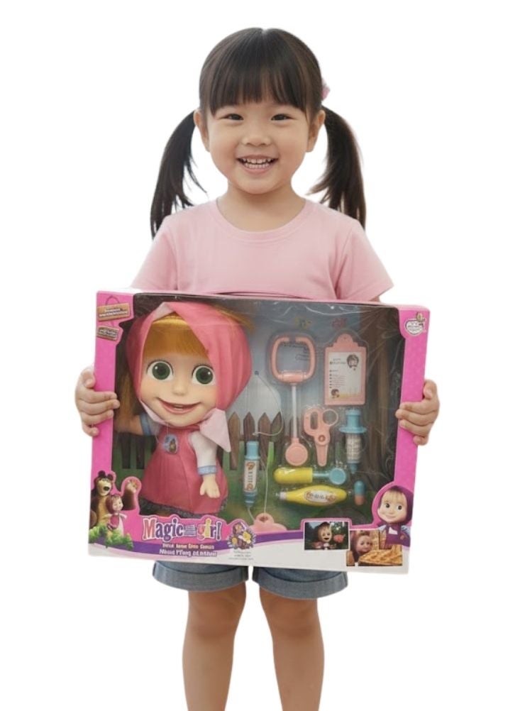 بريميم مجموعة ألعاب ماش آند بير مع حقيبة حمل – لعبة حيوان محشو تفاعلية مع ملحقات، بيت حيوانات أليفة للعب التخيلي للأطفال - Image 1