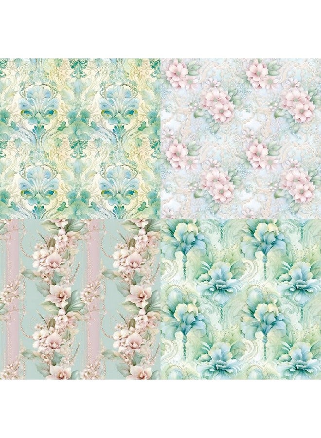 أي كامو وسادة ورق سجل القصاصات 6*6 ورق أوريجامي ورق بنمط زهور أخضر 6 بوصة - 24 ورقة ورق زخرفي للزهور من جانب واحد لصناعة البطاقات في العطلات ومجلة DIY ورق الحرف اليدوية. - Image 5