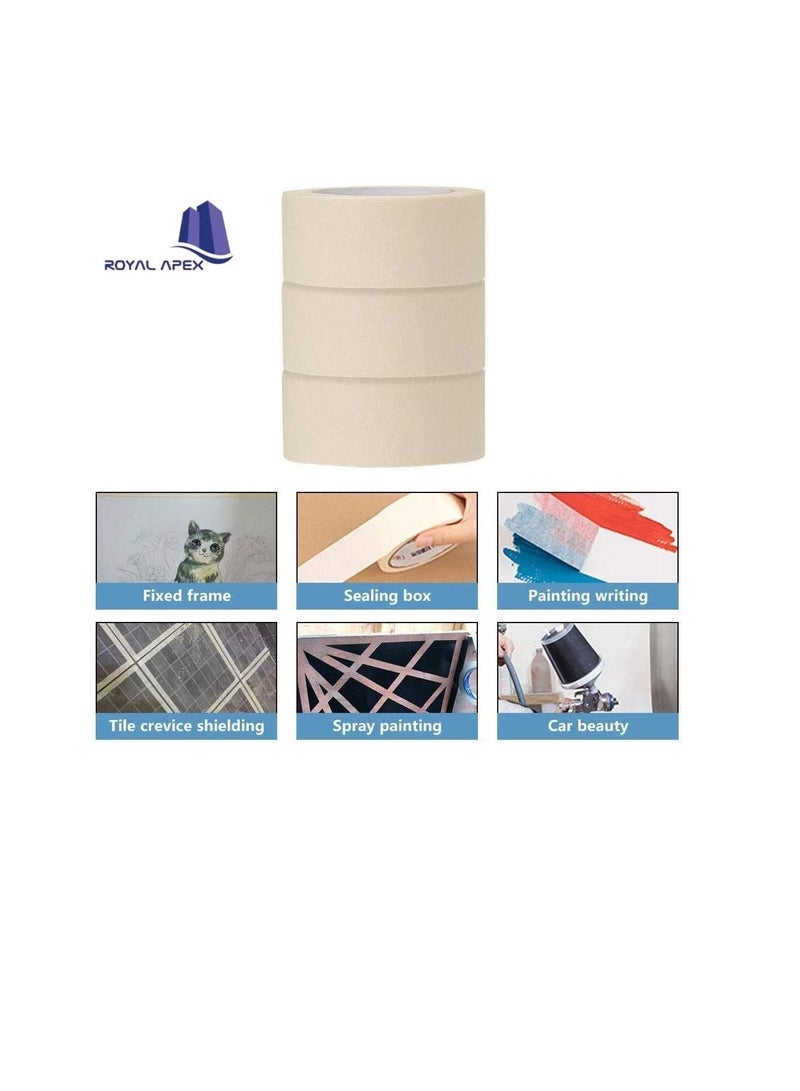 Generic Adhesive Masking Tape General Purpose Painter's Tape Bulk for Painting, Labeling, Packing, Craft, Art, Home, Office, School Etc. (Pack of 2-1 Inch)  - Image 1