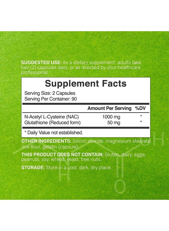 Nac Supplement (Nacetyl Cysteine) 1000Mg With Glutathione 50Mg 180 Capsules 3 Month Supply; 2 In 1 Support Antioxidant; Promotes Immune Health Lung & Liver Function - pzsku/ZB8408F8B557BD5793040Z/45/_/1695146380/9b47e785-e0dc-403f-95e6-3df6eb0ced77